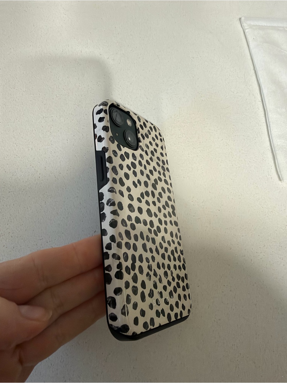Black Dalmatian Spot Protective Phone Case - Stylish Grip
